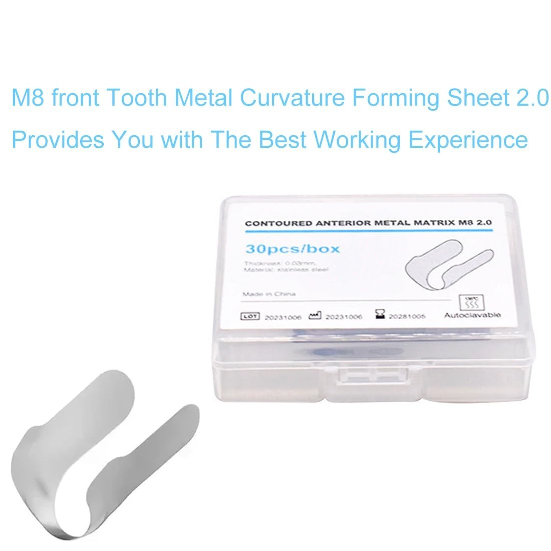 30x Dental Anterior Matrix Bands Proximal Anterior Strips Twin Anterior Matrices