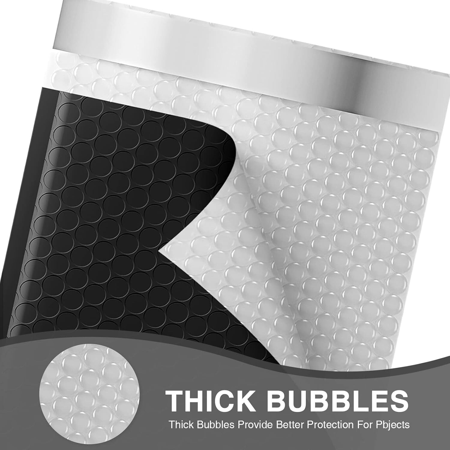 800x Bulk Bubble Mailers 4×8 Small Padded Envelopes Mailing Bags 4×7 Black #000