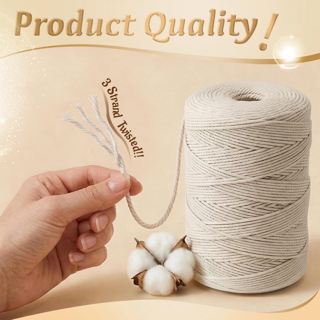 SMART&CASUAL 700 Feet 100% Cotton Butcher 700 (213M), Natural White