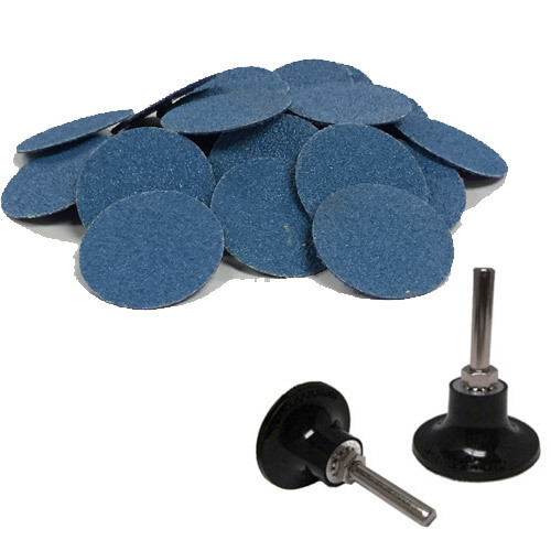 100 – 2″ Roloc Zirconia Quick Change Sanding Disc 40 60 80 120 Grit and Mandrel