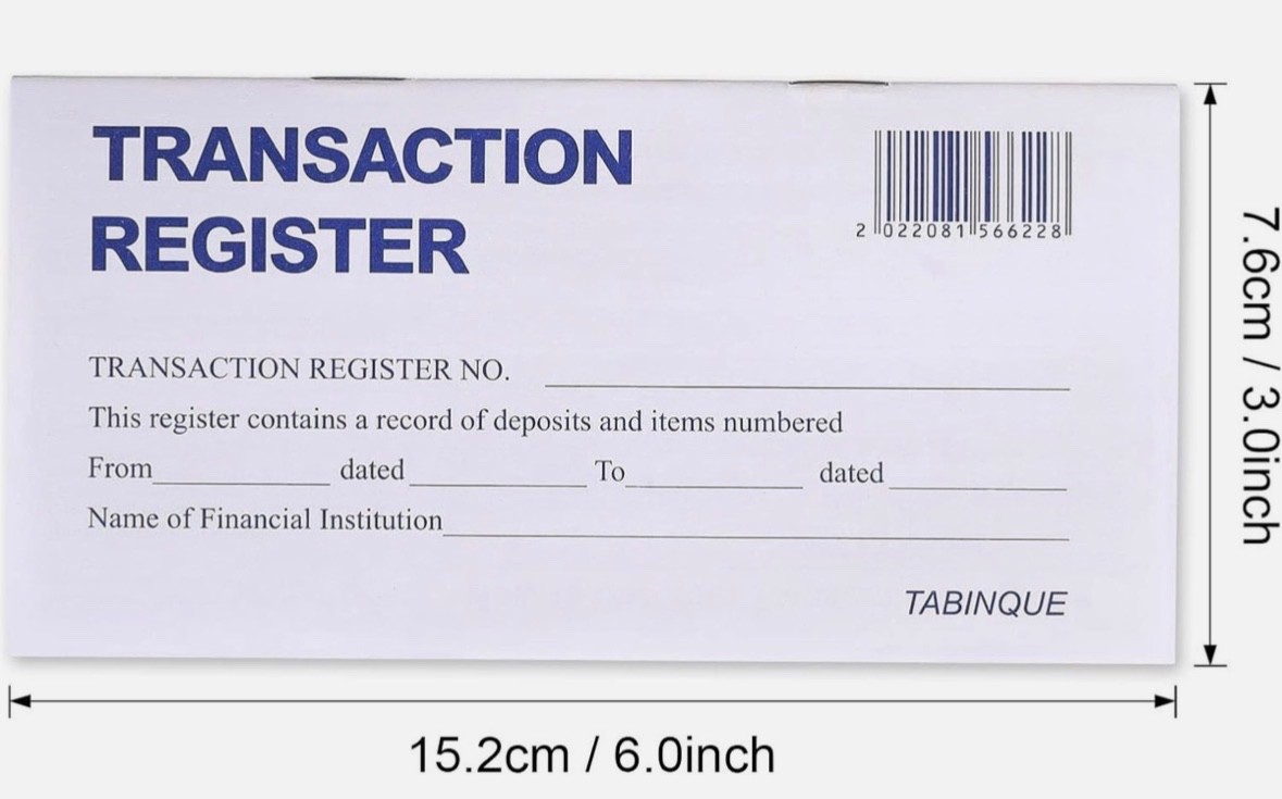 24 PCS Check Registers for Personal Checkbook, Easy to Read Checkbook Register