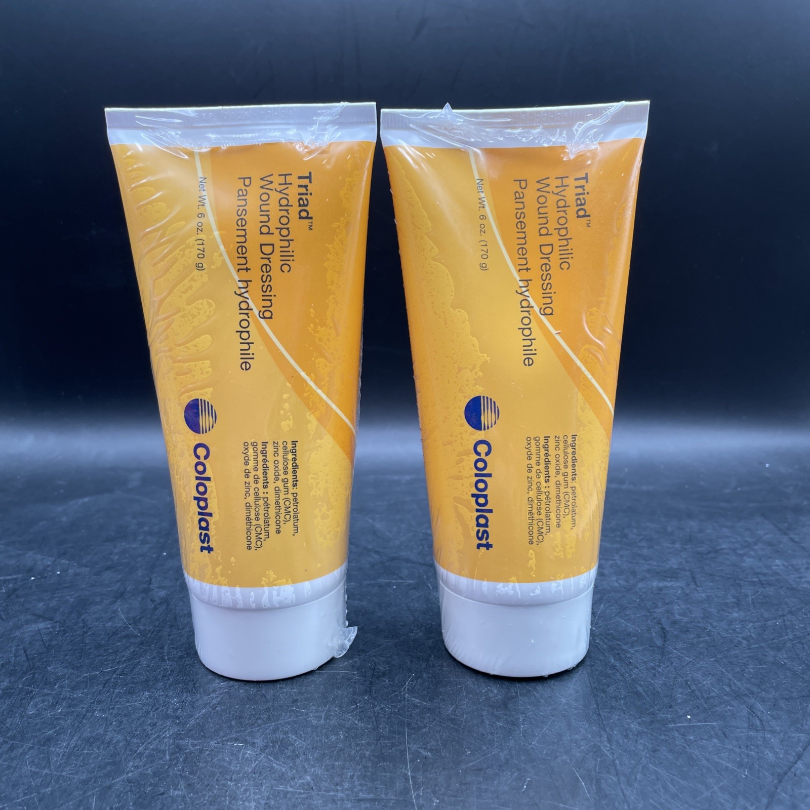 Set Of 2 Coloplast Triad Hydrophilic Wound Dressing Paste #1967 6 oz NEW SEALED