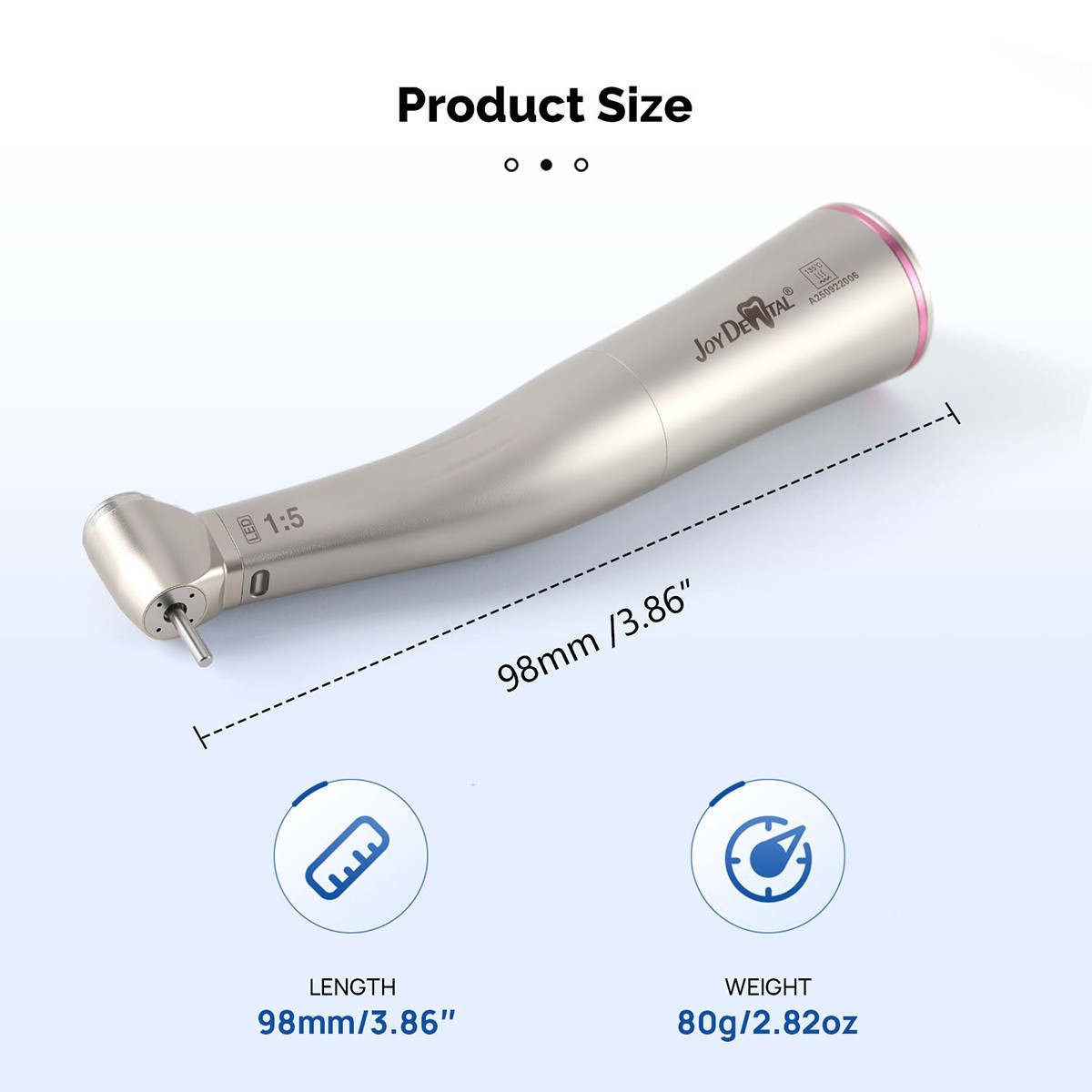 Dental Mini Head 1:5 Increasing Electric LED Contra Angle Handpiece 4 Spray