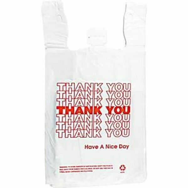 1000 PLASTIC SHOPPING BAG T-SHIRT STYLE GROCERY SMALL BAGS **SHIPS FAST/FREE**