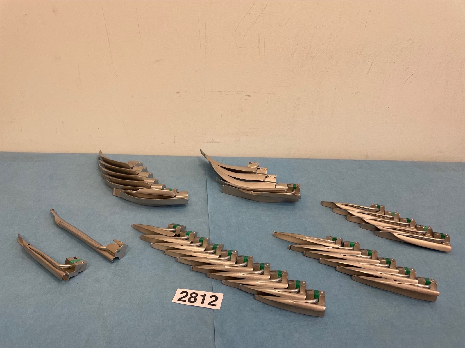 MIXED LOT 35X Laryngoscope Blades Greenline, Emerald Rusch MIL, MAC, WIS 0 1 3 4
