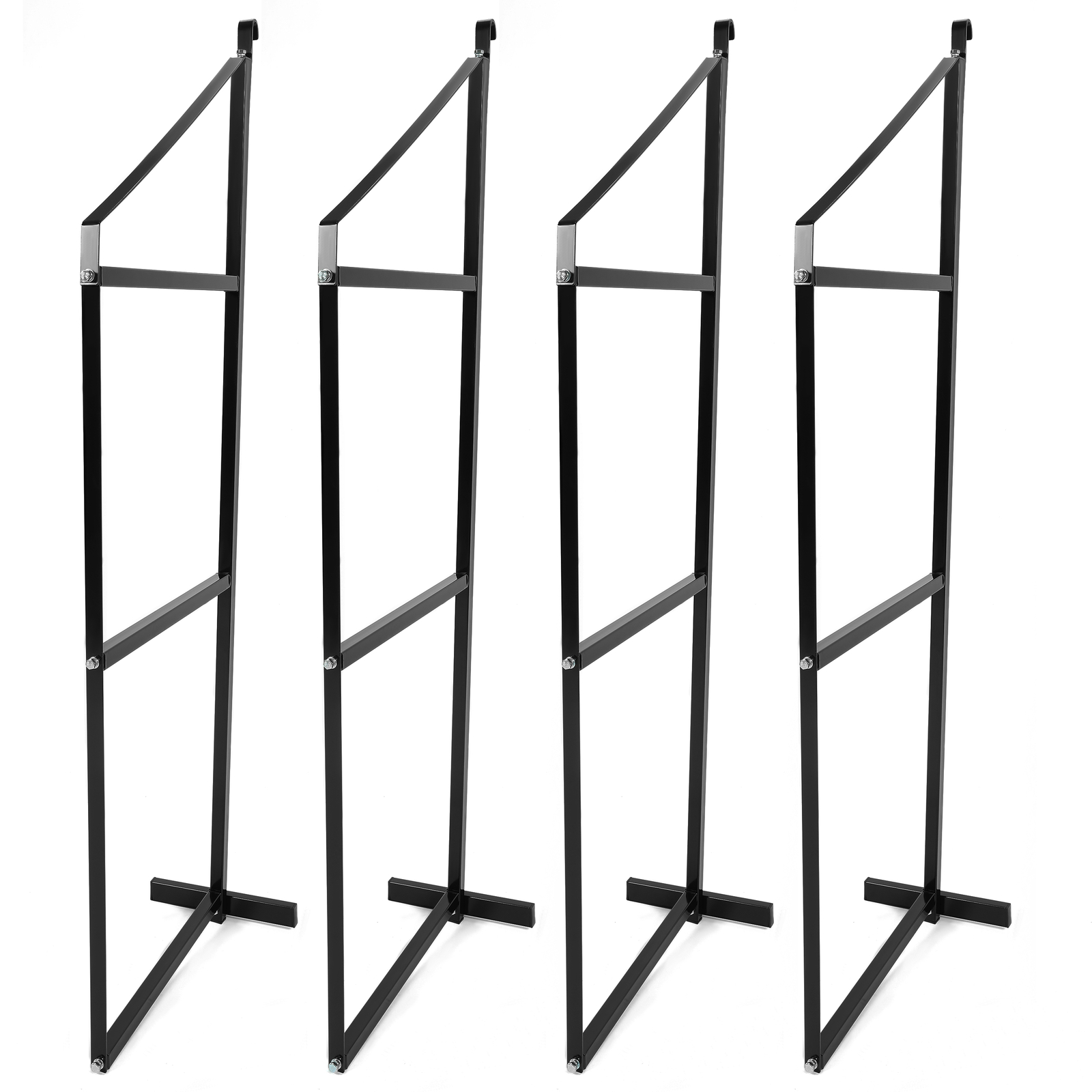 4PCS Black Cargo Shipping Container Shelving Shelf Brackets Universal 18″x60″