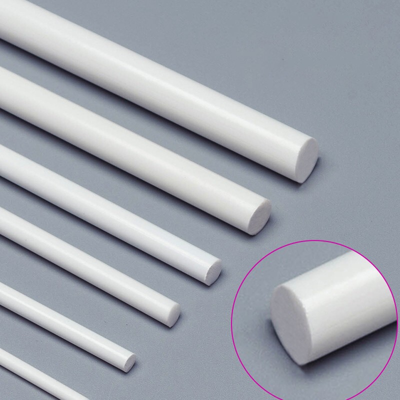 ABS Round Bar Dia 1/2/3/4/5/6mm Styrene Plastic Strips Rod Plasticard 250mm Long