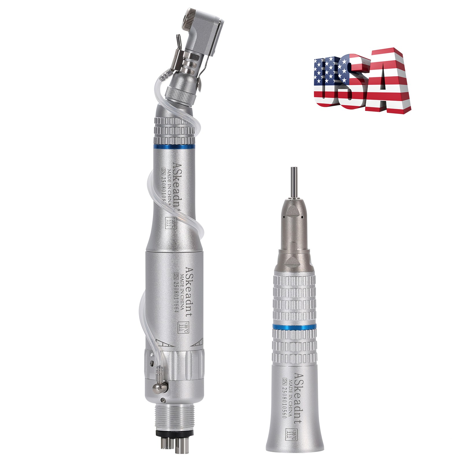 Dental Low Speed Handpiece Contra Angle Straight Air Motor Micromotor 4/2H AS
