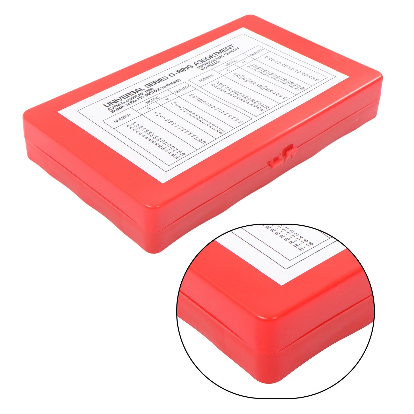 419 PCS Universal O Ring Assortment Set Metric Oil Proof Kit 32 Size O-Ring Case
