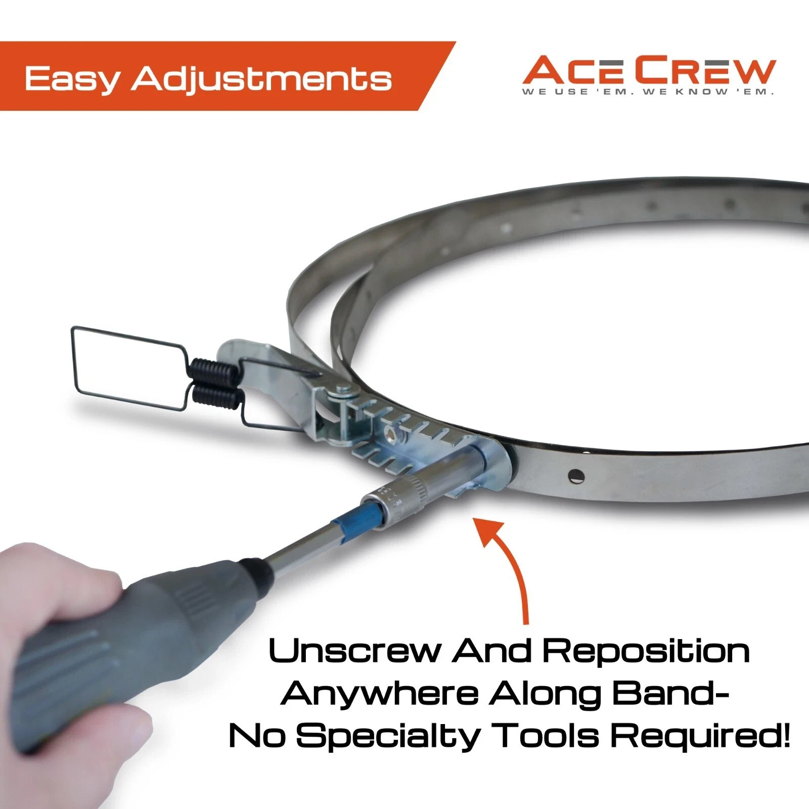 2 Pack 11-1/2″ to 24-1/2″ One-Size-Fits-All Dust Collector Band Clamp Dust Strap