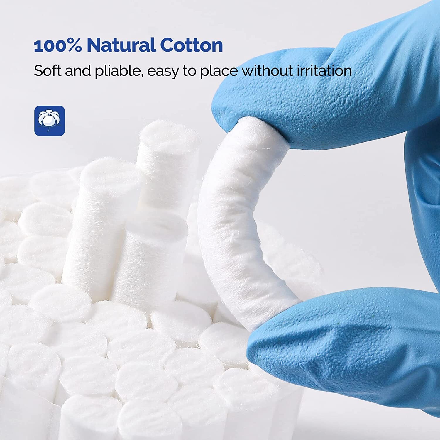 250Pcs JMU Dental Disposable Cotton Rolls Nosebleed Plugs Absorbent 1.5″ x 3/8″