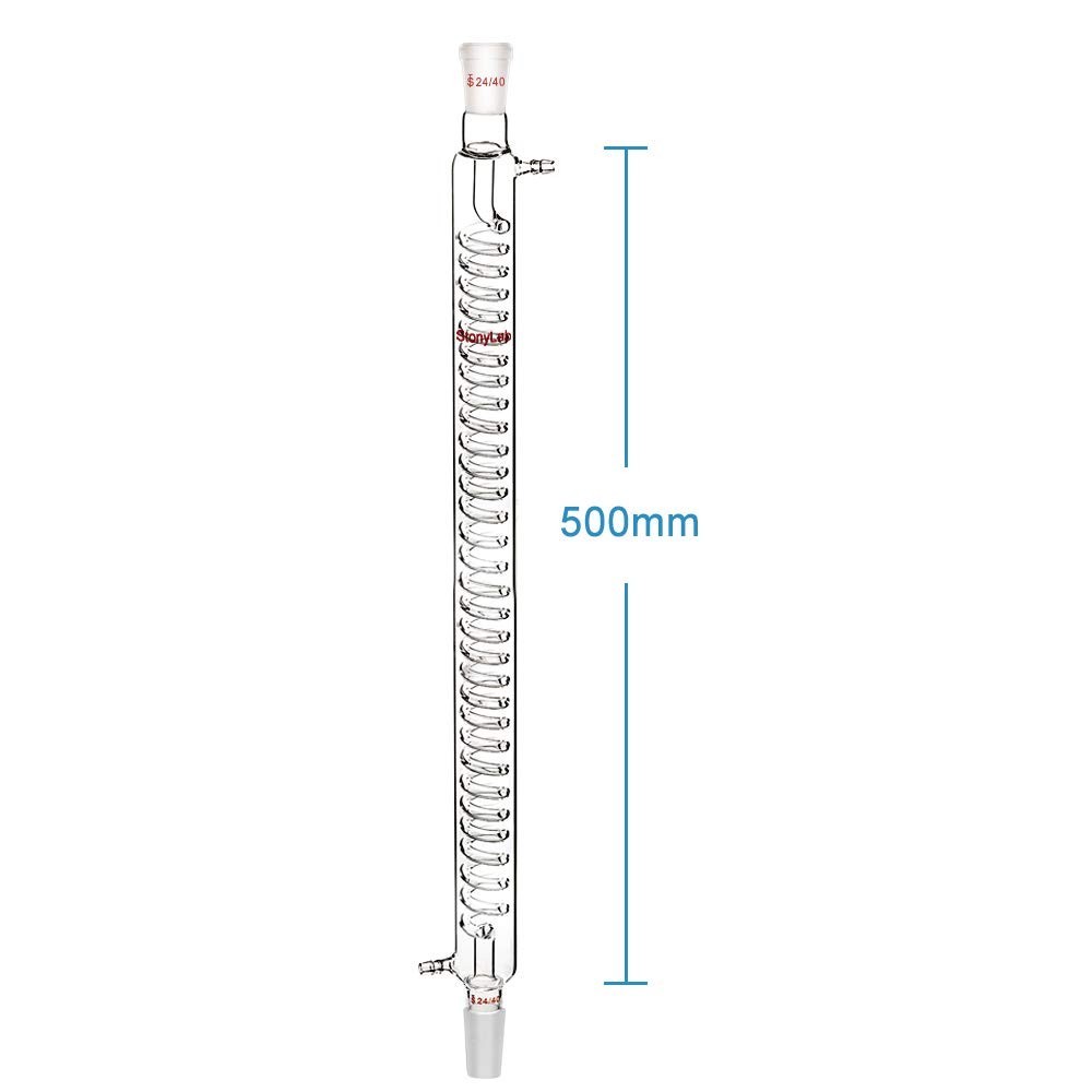 Graham Condenser with 24/40 Joint and 500mm Length for Chemistry Applications