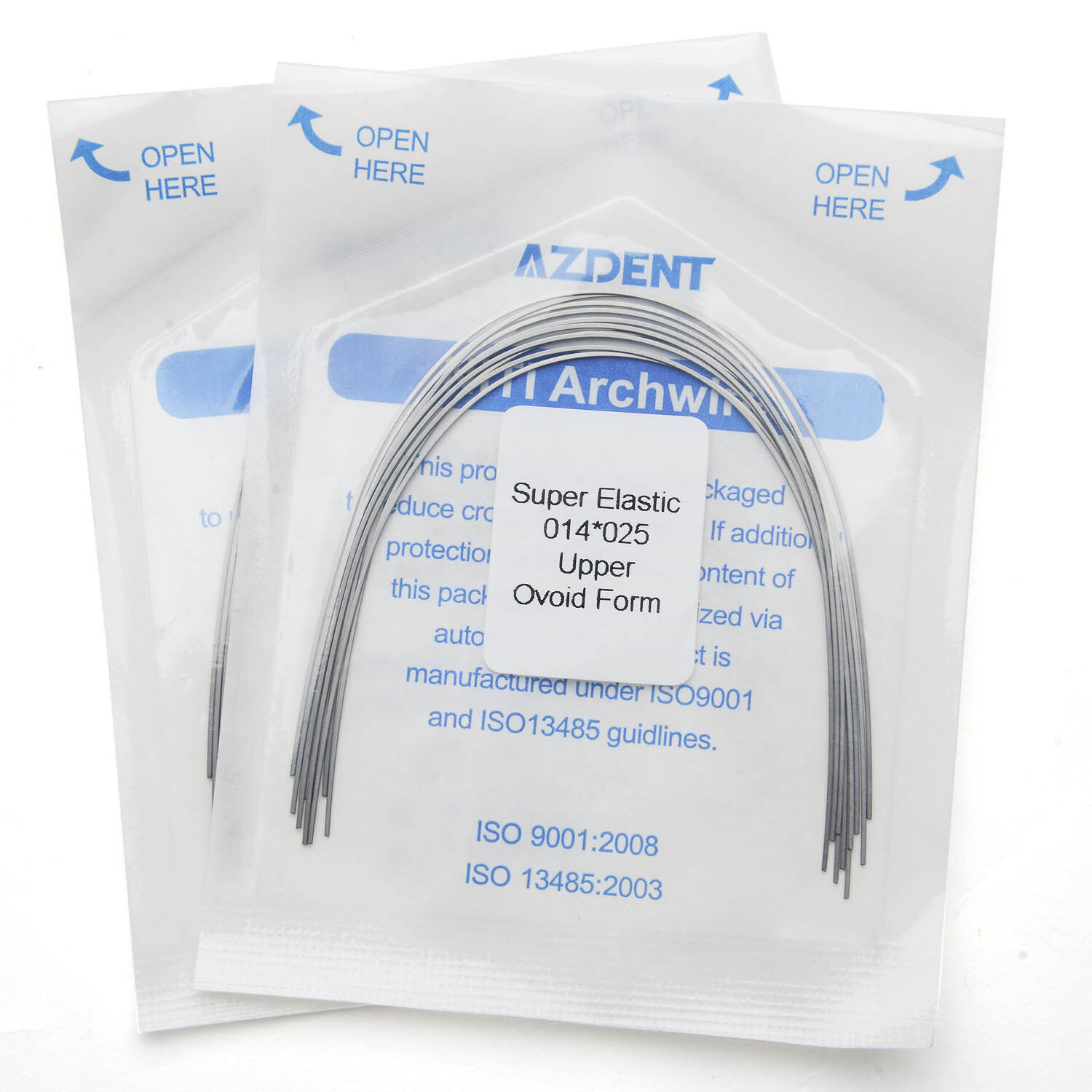 Dental Orthodontic Super Elastic Niti Rectangular Arch Wires Ovoid Form AZDENT