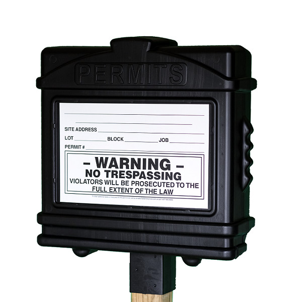 EZ Permit Box 100% Recyclable All Weather Permit Posting Box Made in the USA!