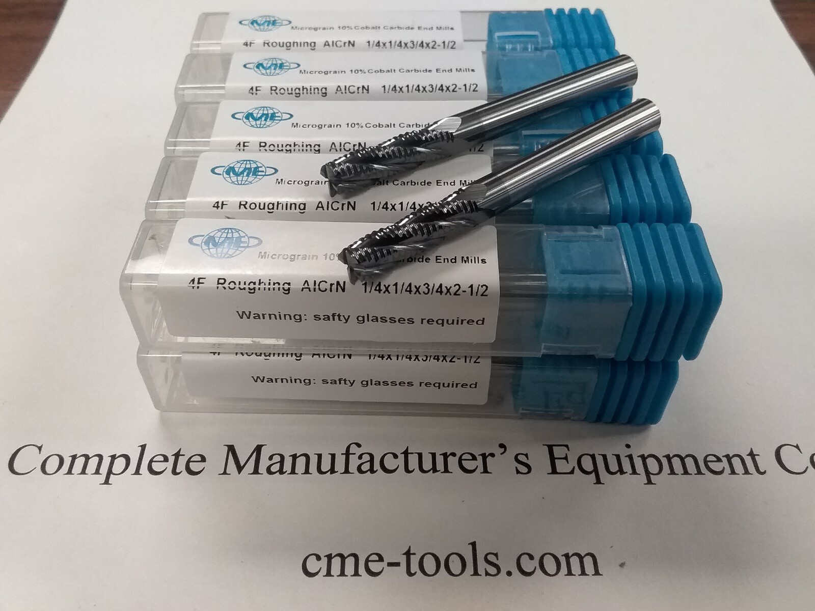 10pcs 1/4″ Solid Carbide Roughing End Mills Tialn Coated,center-cutting–new
