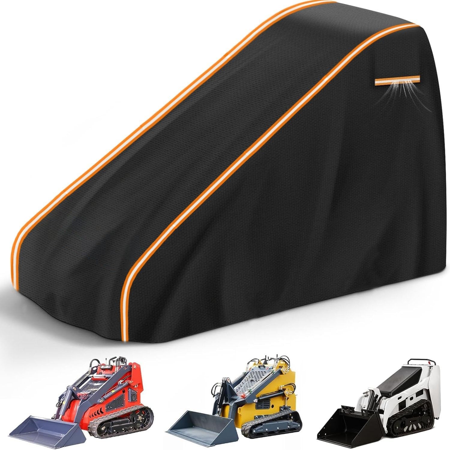 900D Mini Skid Steer Loader Cover, Heavy Duty Waterproof Mini Open Cab Skid Stee