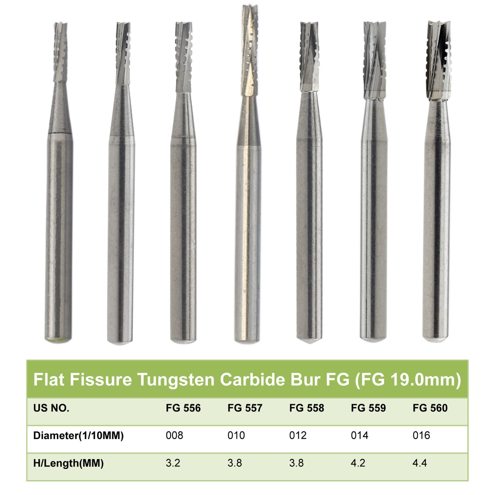 Wave Dental Carbide Bur FG Diamond Burs Football Pear Round End Taper High Speed