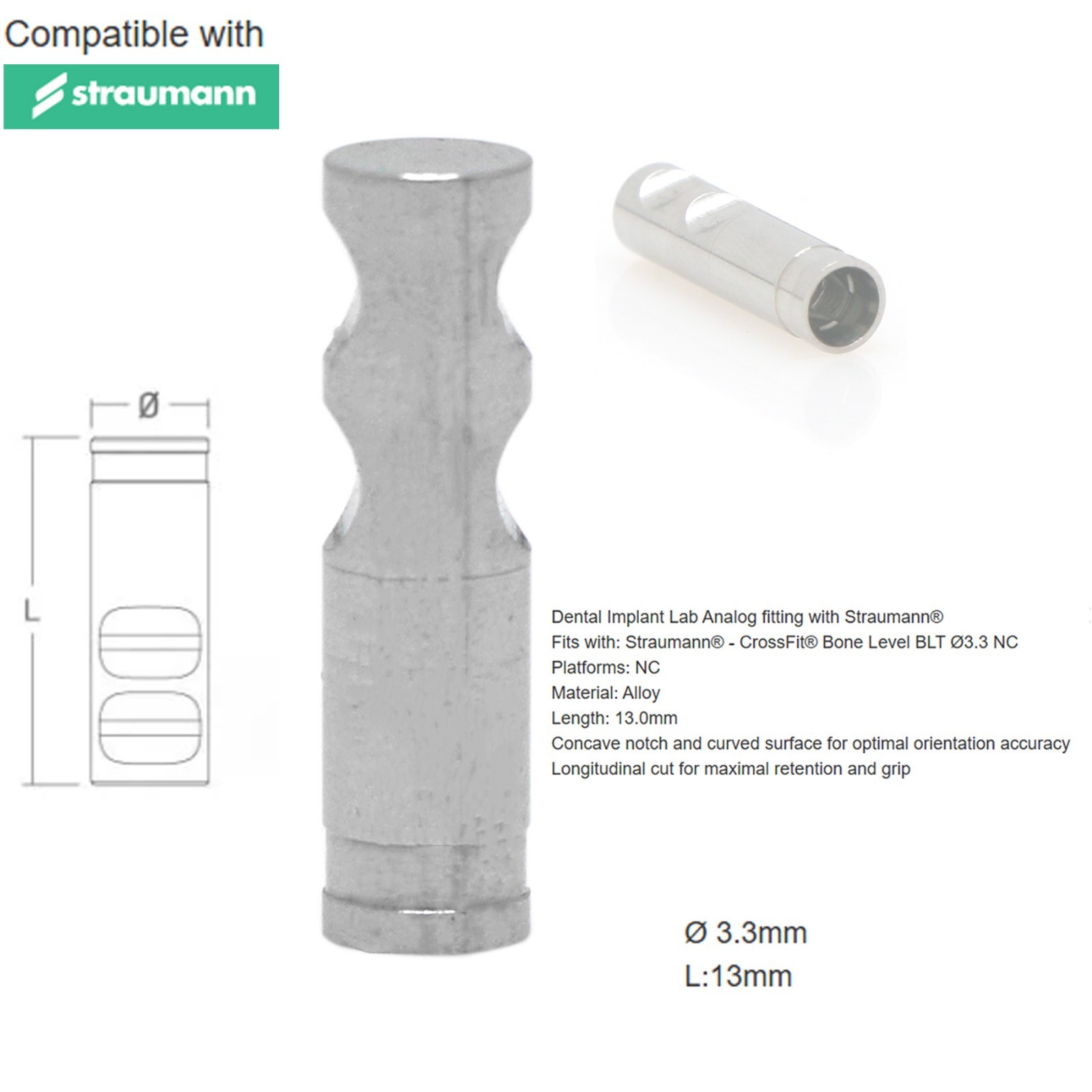 Implant NC/RC Closed Open Tray Impression Coping Healing Abutment for Straumann