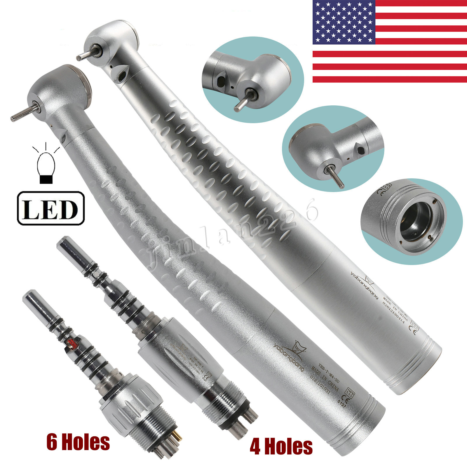 Dental Fiber Optic High Speed Handpiece Multiflex Lux Coupler 4/6 Hole Fit KaVo
