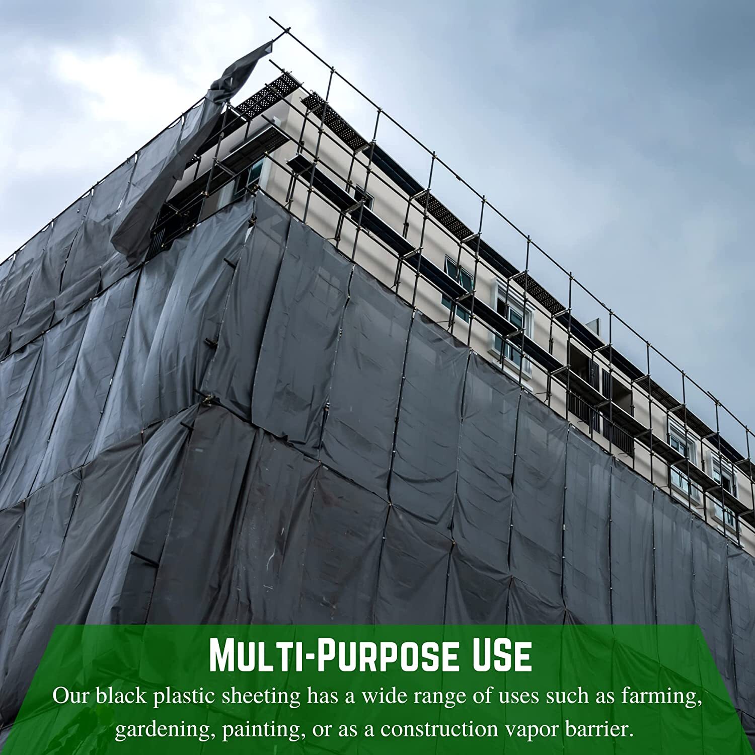 Poly Cover – 4 Mil Black Plastic Sheeting