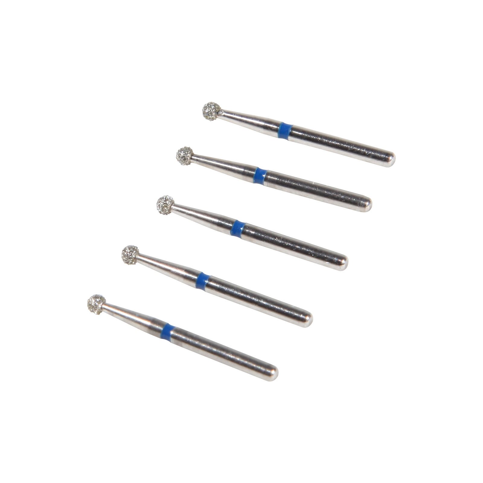 50pcs Dental Diamond Burs FG Round End Taper Pear Football Fine Coarse Grit