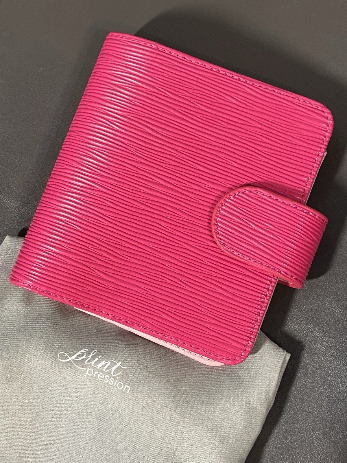 Print Pression Pocket Size Textured Blue & Pink Rings Planner Organizer NEW!!!
