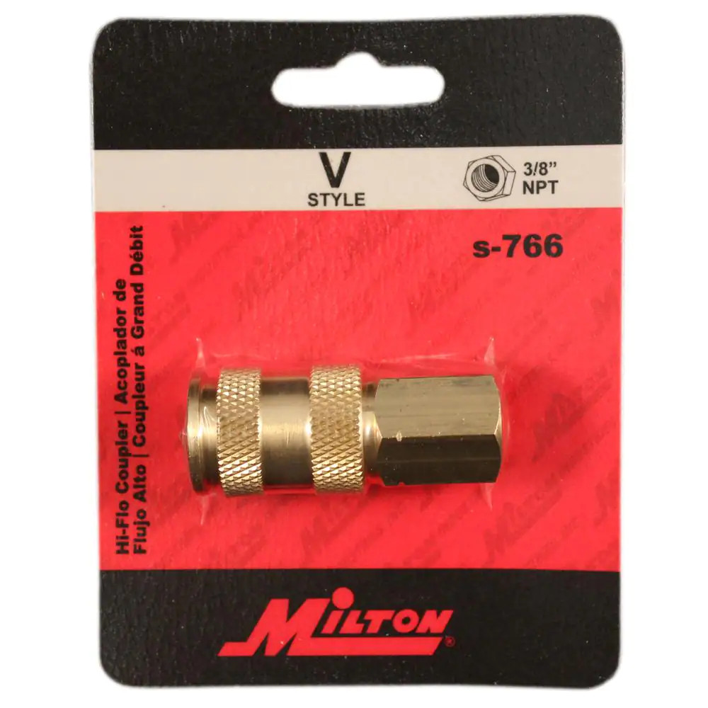 Milton Industries, Inc. 3/8 In. V Style High Flow Coupler