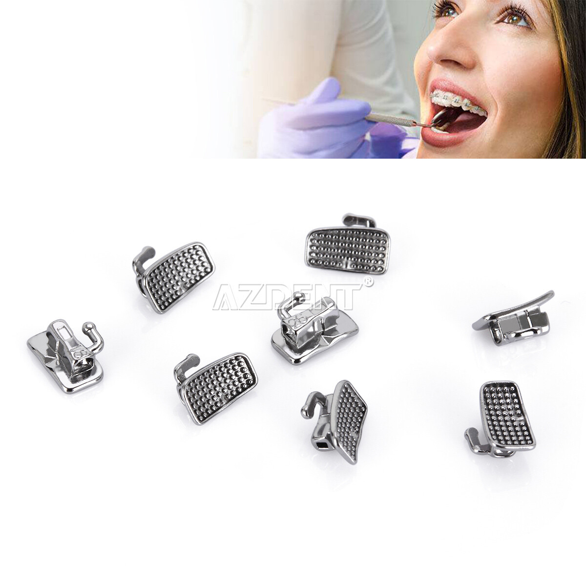 50 Set AZDENT Dental Orthodontic Buccal Tube 1st 2nd Molar Tube Roth MBT 022/018