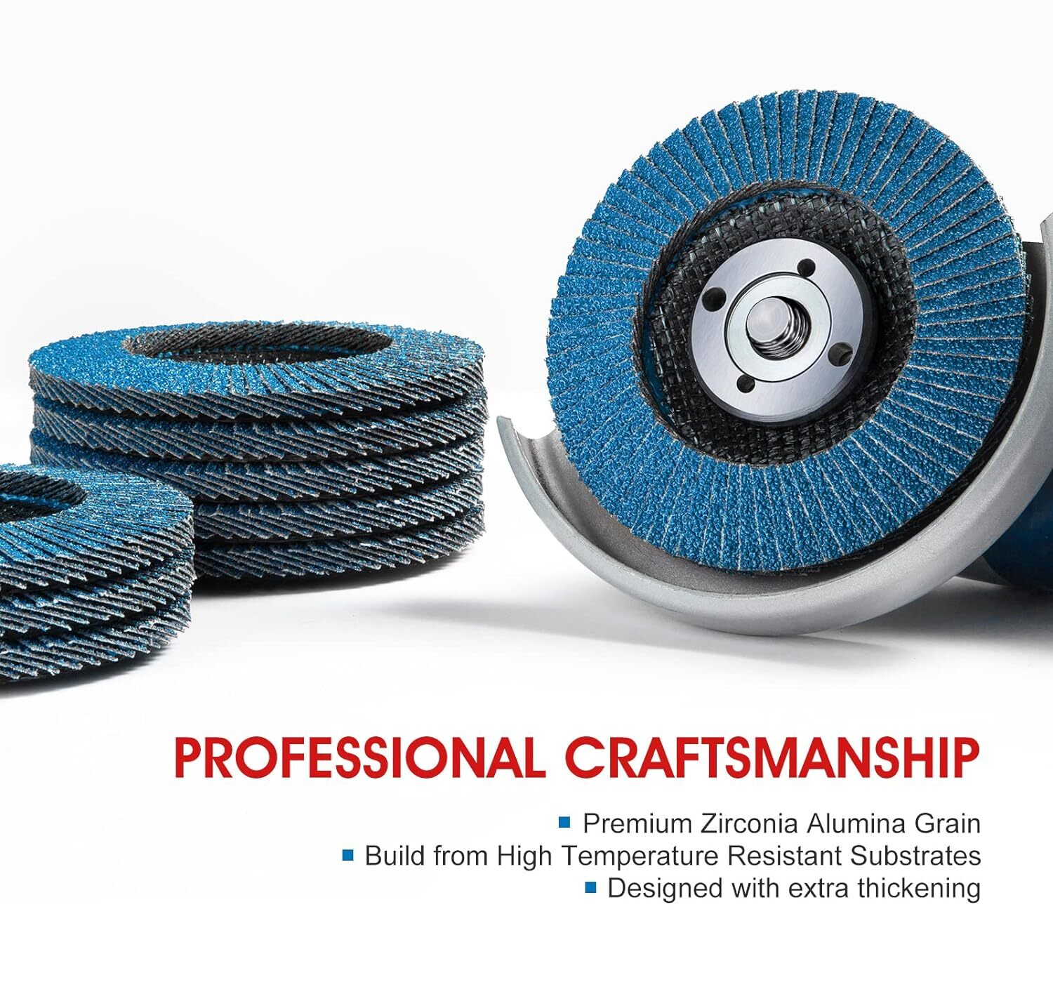 40 Pack 4.5″ 4-1/2″ Zirconia Flap Disc 40 60 80 120 Grit Sanding Grinding Wheel