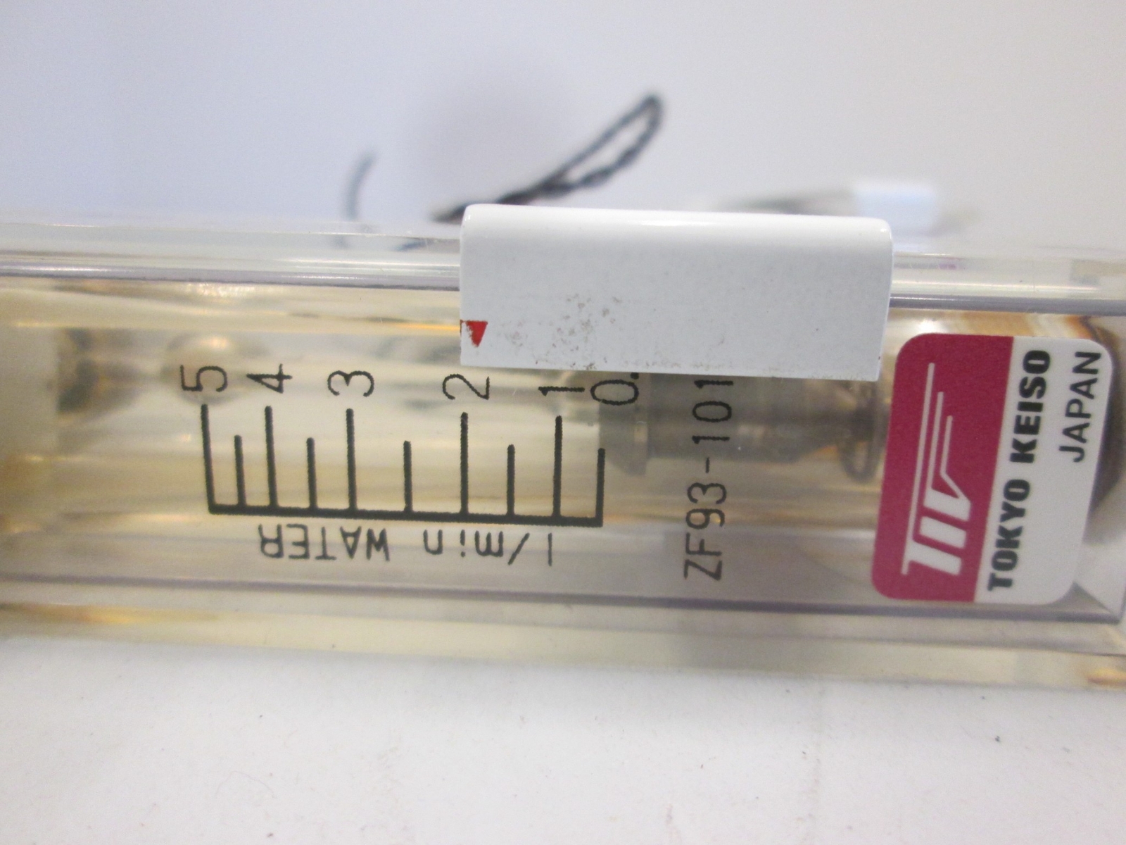 Tokyo Keiso, ZF93-1011, Purge Meter, 0-5 I/Min Water, Used, Lot of 2