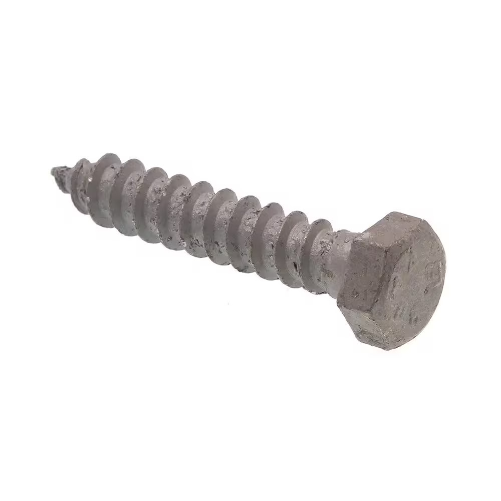 3/8 In. X 2 In. A307 Grade a Hot Dip Galvanized Steel Hex Lag Screws (25-Pack)