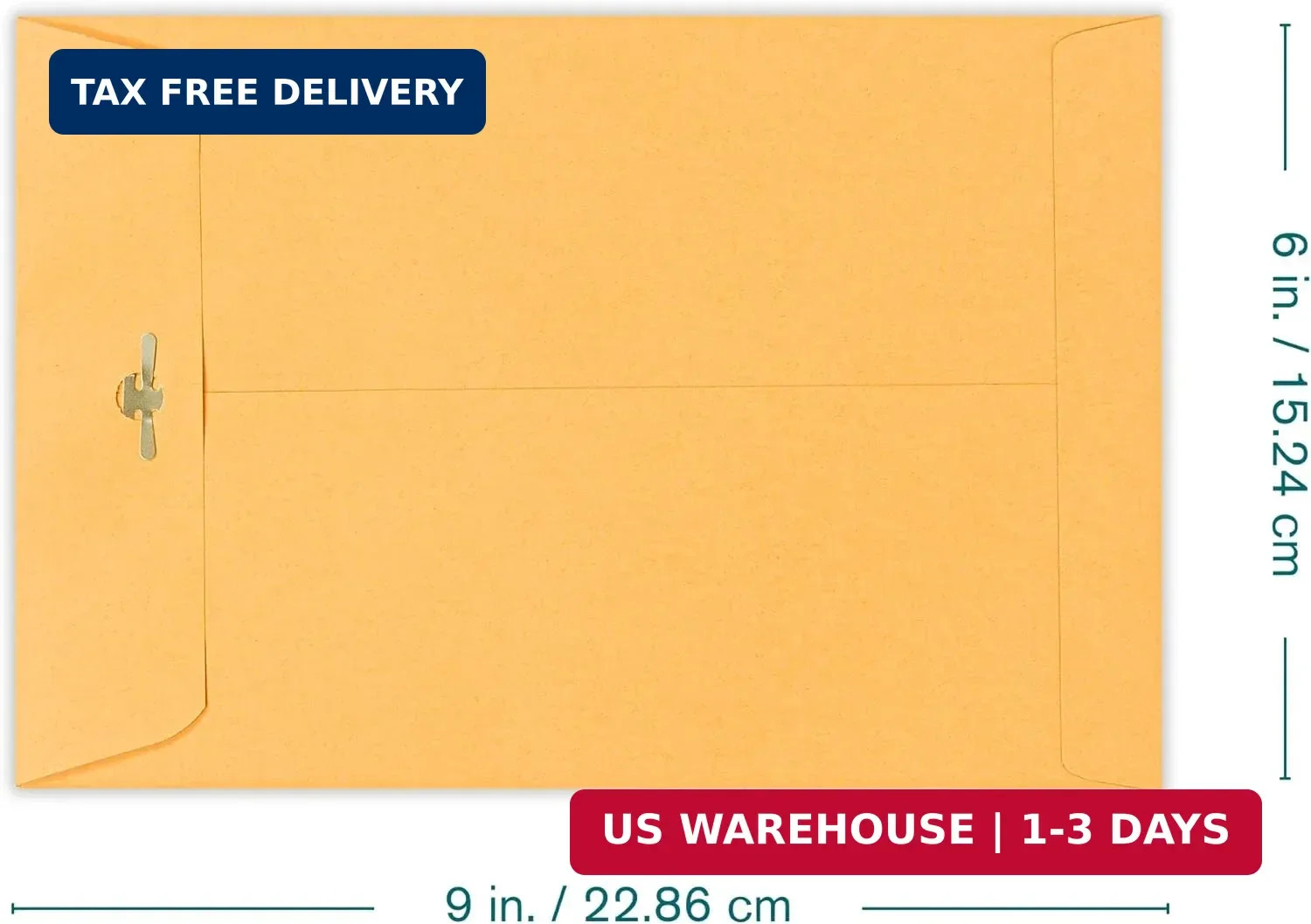 6×9 Clasp Envelopes – 10 Pack Brown Kraft Catalog Envelopes with Clasp Closure &