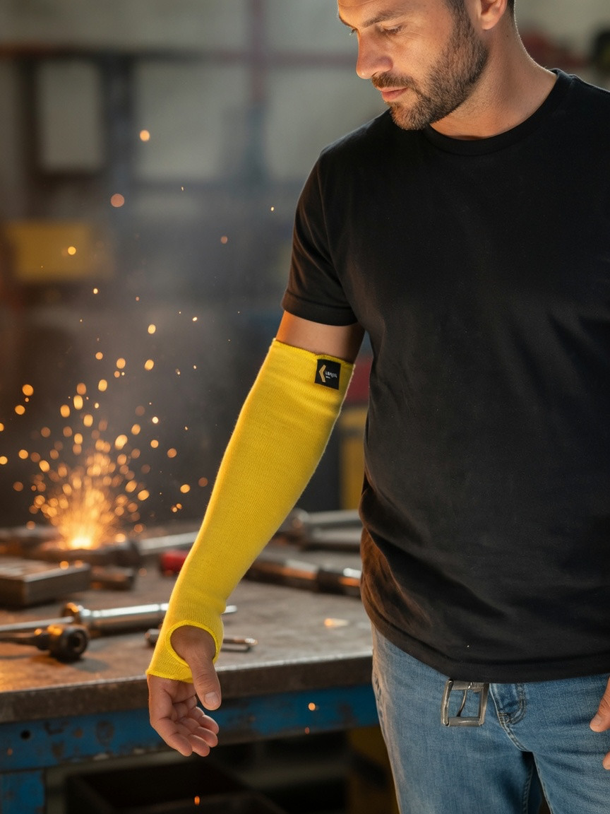 Cut/Scratch/Heat/Slash Resistant Arm Sleeves-18″(Made with 100% DuPont™ Kevlar®)
