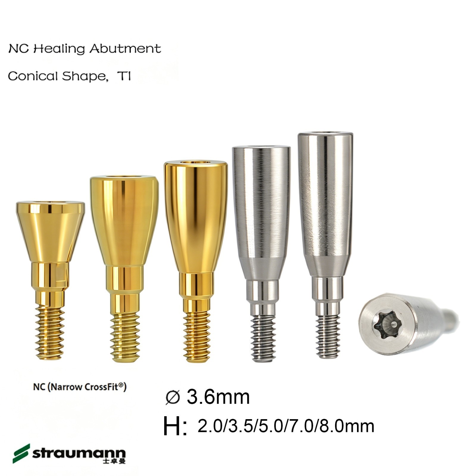 20Pcs US Dental Healing Abutment NC/RC Healing Closure Cap Fit Straumann ITI BL