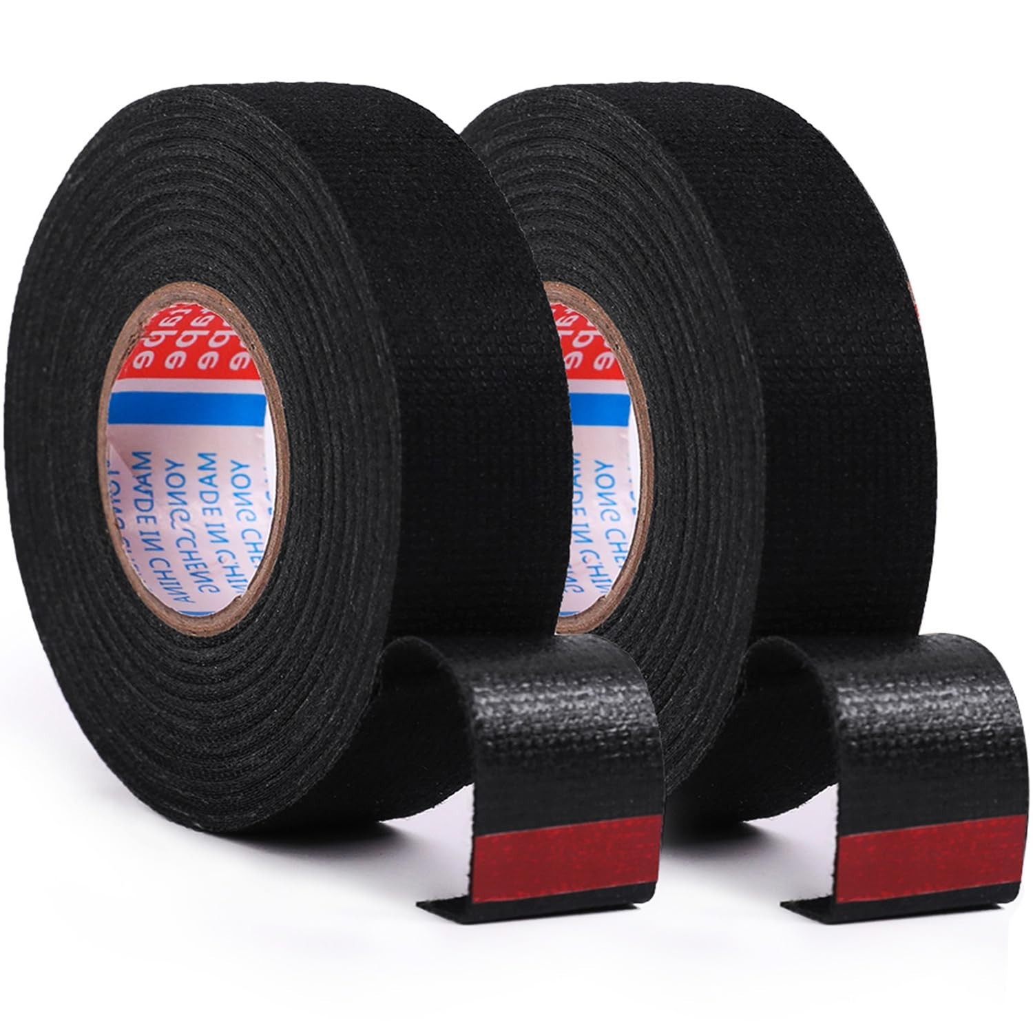 2 Rolls 50Ft Black Wire Harness Cloth Tape Noise Dampening Heat Resistant NEW***