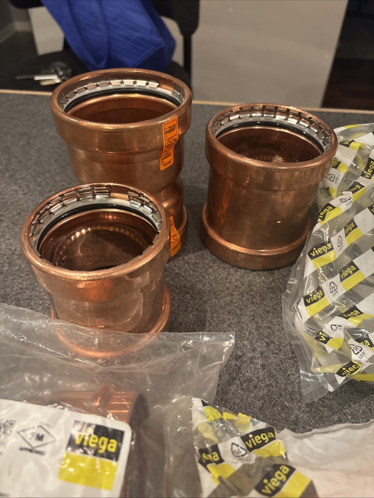 viega Propress Fittings. 3inch , 2.5 Inch , 2 Inch , 1.5inch All New .3×2.5 Redu