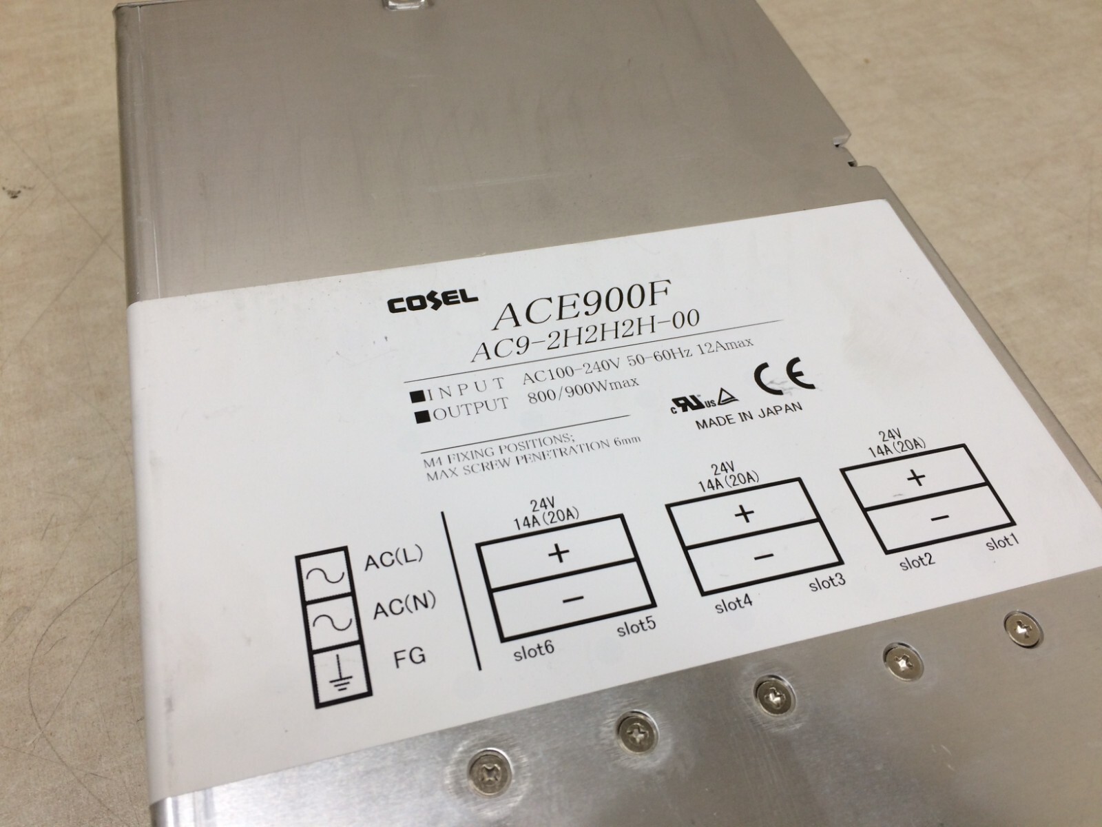 Cosel ACE900F AC9-2H2H2H-00 AC100-240V 50-60Hz 12A Max 800-900W Max Power Supply