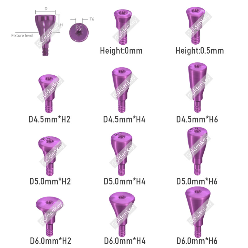 Healing Abutment Cap RC NC Titanium Fit Straumann ITI BLT Regular Narrow Cross