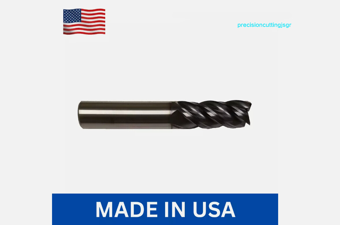 3/8″ x 1″ x 2-1/2″ 4 FLUTE SOLID CARBIDE END MILL – TiALN COATED USA
