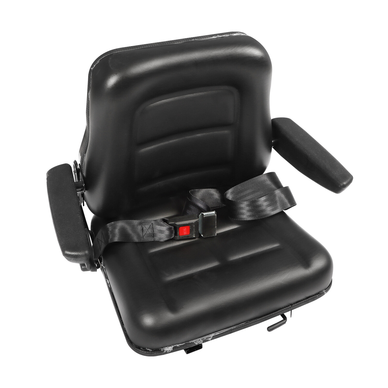 Adjustable Backrest Tractor Seat w/Safety Belt & Armrest Universal Forklift Seat