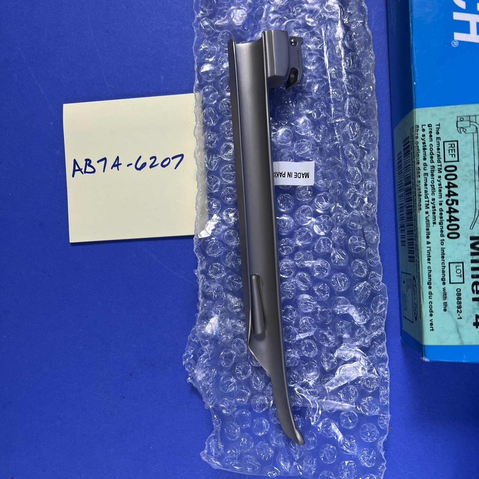 Rusch Emerald Fiberoptic Laryngoscope Blade Mil Size 0, 3 & 4 & Mac 3 lot of 4