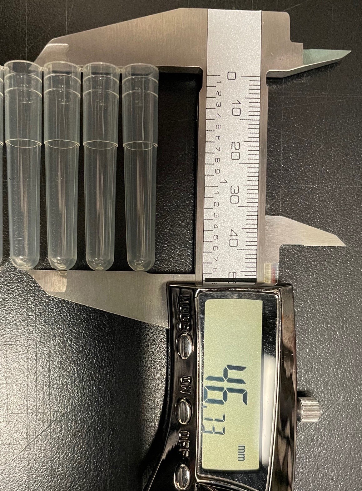 New polypropylene test tubes, 8 mm x 46 mm, case of 10 boxes, 96 tubes/box)
