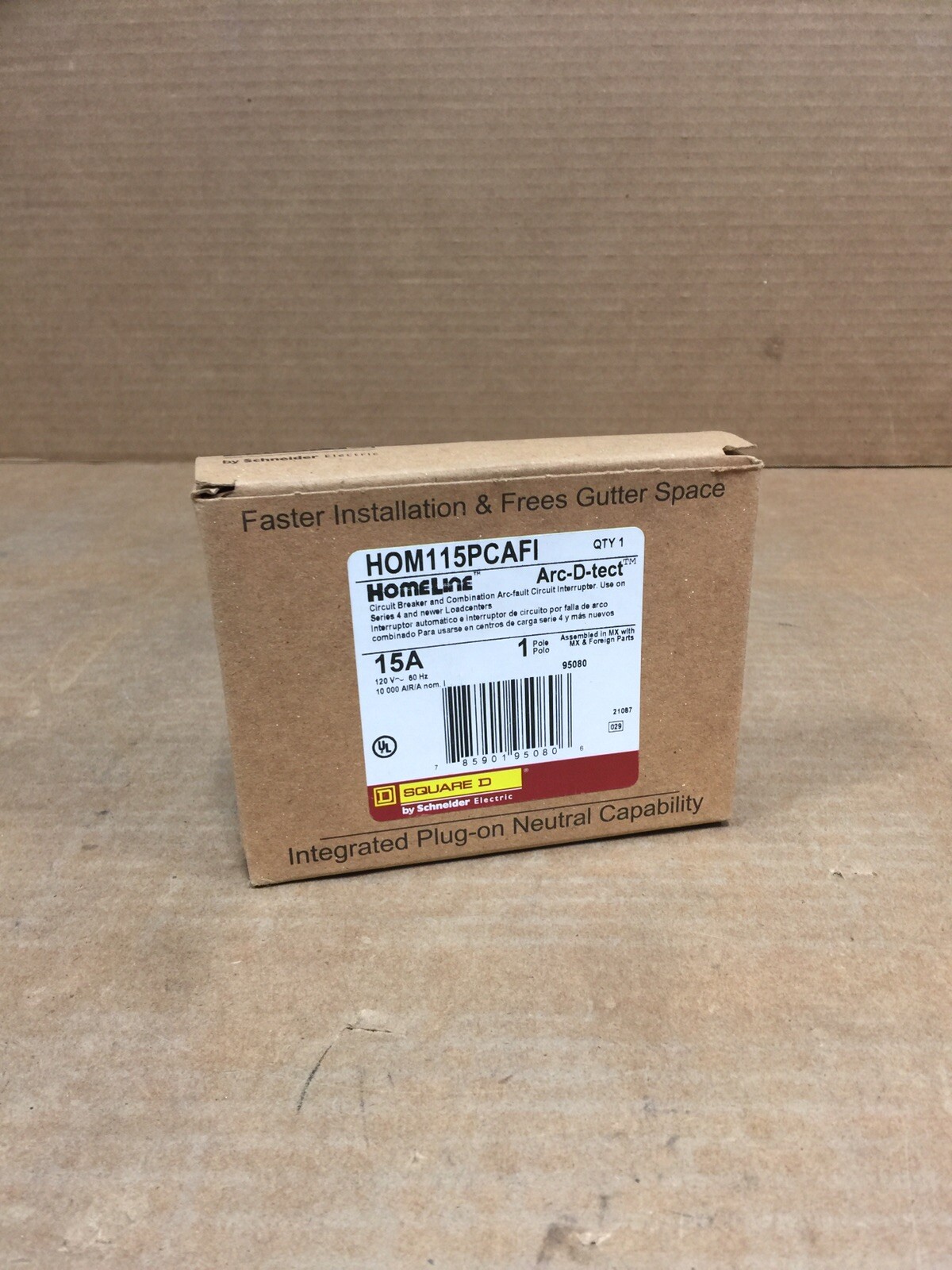 HOUSTON STOCK NEW SQUARE D HOM115PCAFI HOMELINE PLUG-ON FREE 2 DAY AIR SHIPPING