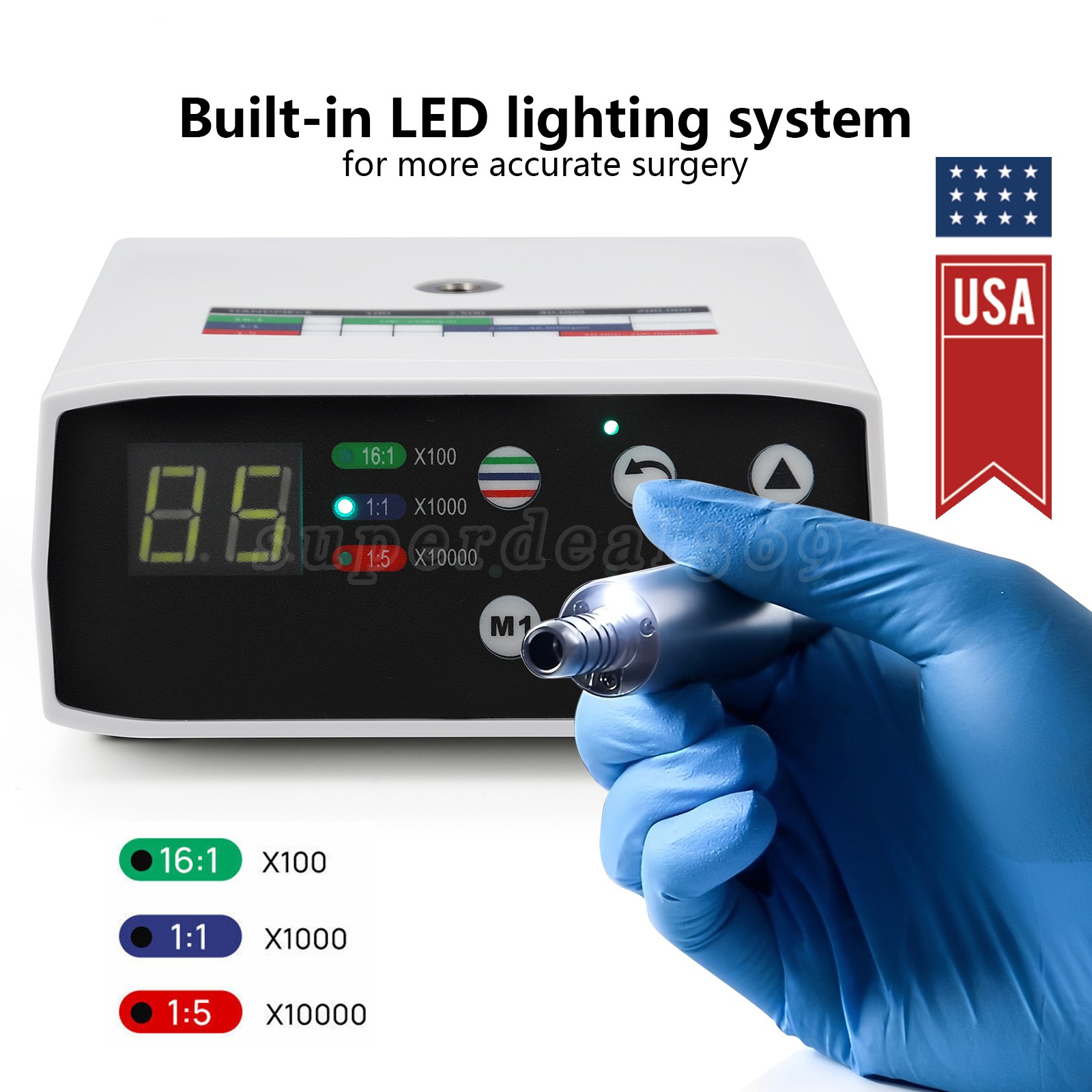 Dental Brushless LED Electric Micro Motor For NSK E-Type 1:1/1:5/16:1 Handpiece