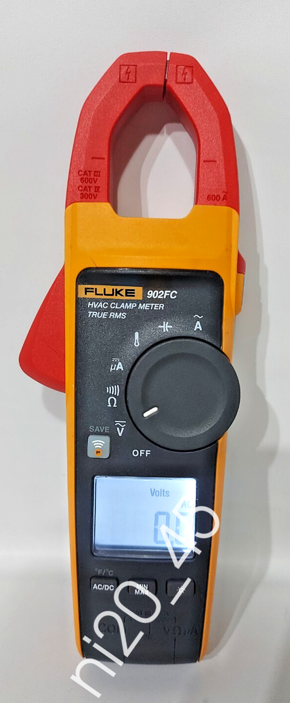 Fluke 902 FC True-RMS HVAC Clamp Meter AC Amp AC/DC Volt Contact Temperature