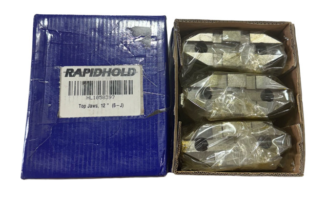 RapidHold Set of Hard Top Jaws – 6 Jaw Scroll – For 12-1/2″ Lathe Chucks