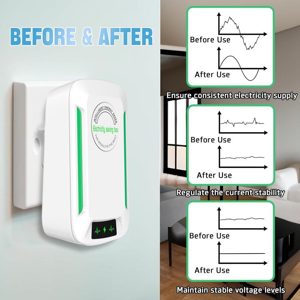 Electricity Saving Box-Intelligent Energy Saver Plug in Saving Device for Home,
