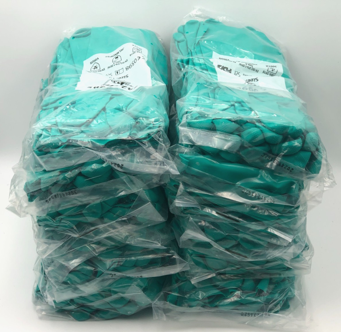 1 Mil Diamond Grip Nitrile Gloves 13″ Size 8 Heavy Duty Chemical 144 Pairs NEW