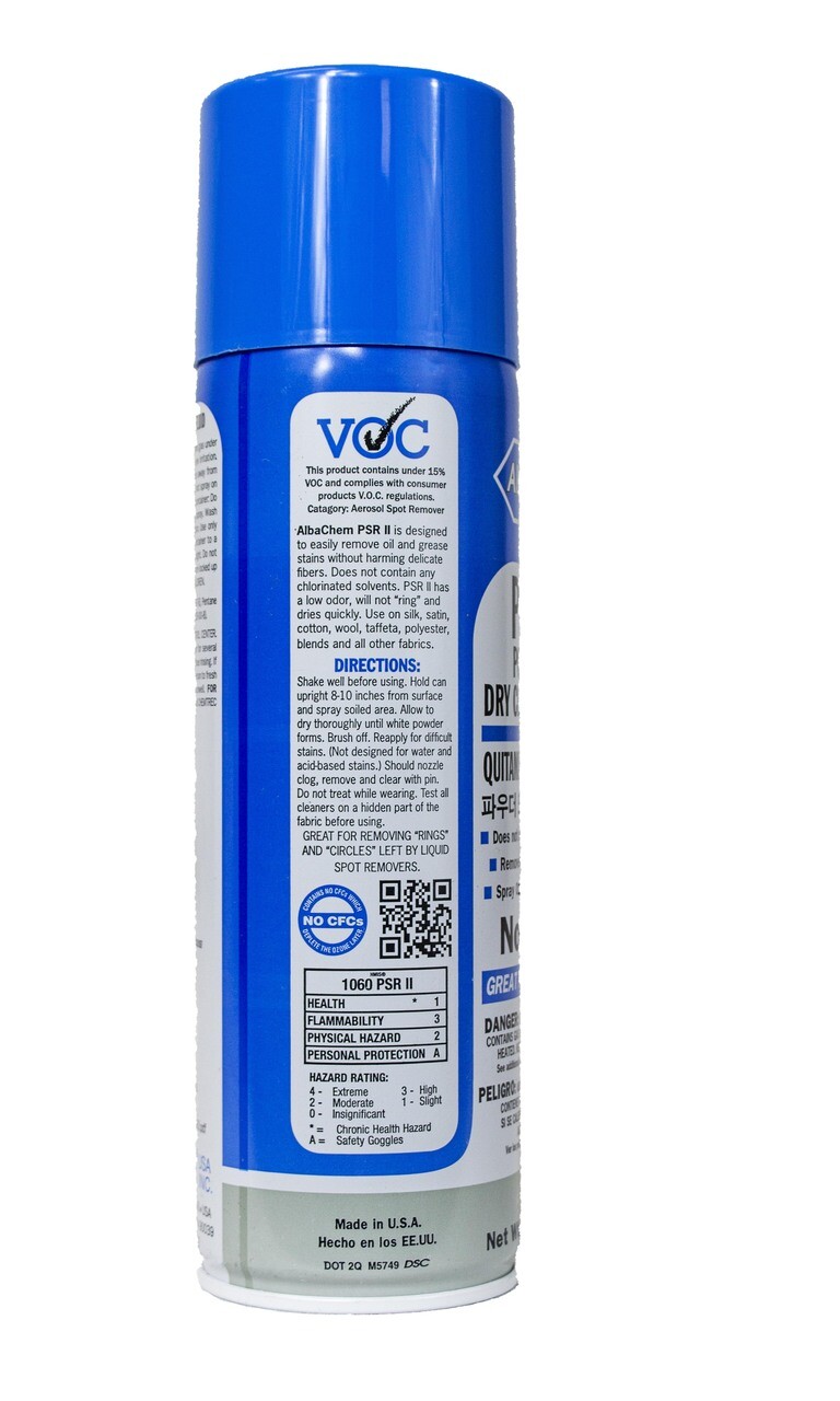 PSR Powdered Dry Cleaning Fluid Brush Off Spot Remover 12.5 oz – FREE SHIPPING