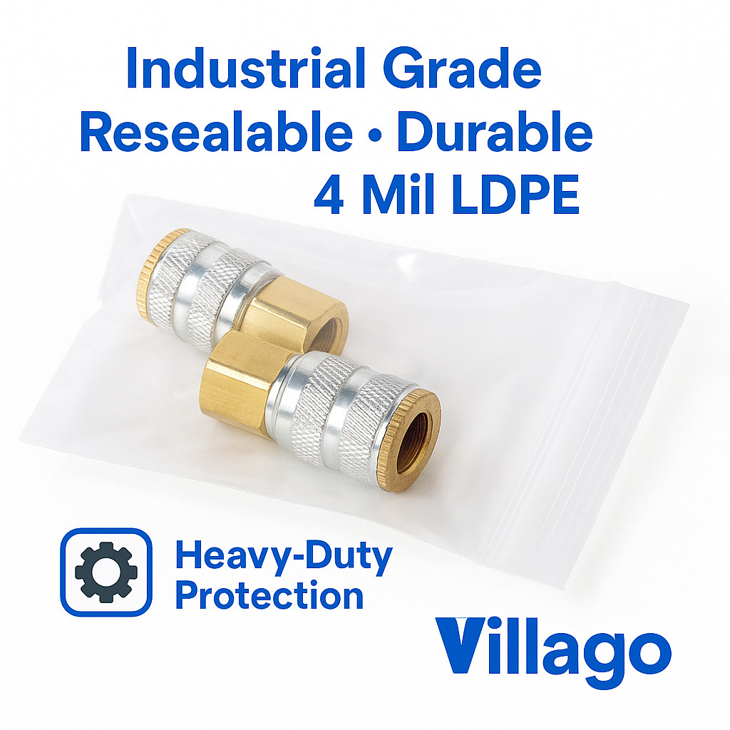HEAVY DUTY 4 Mil Clear Zip Seal Bags Reclosable Top Lock Polyethylene 4Mil